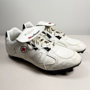 Vintage MacGregor Mens White Black Red Baseball Cleats 17518 Size 10